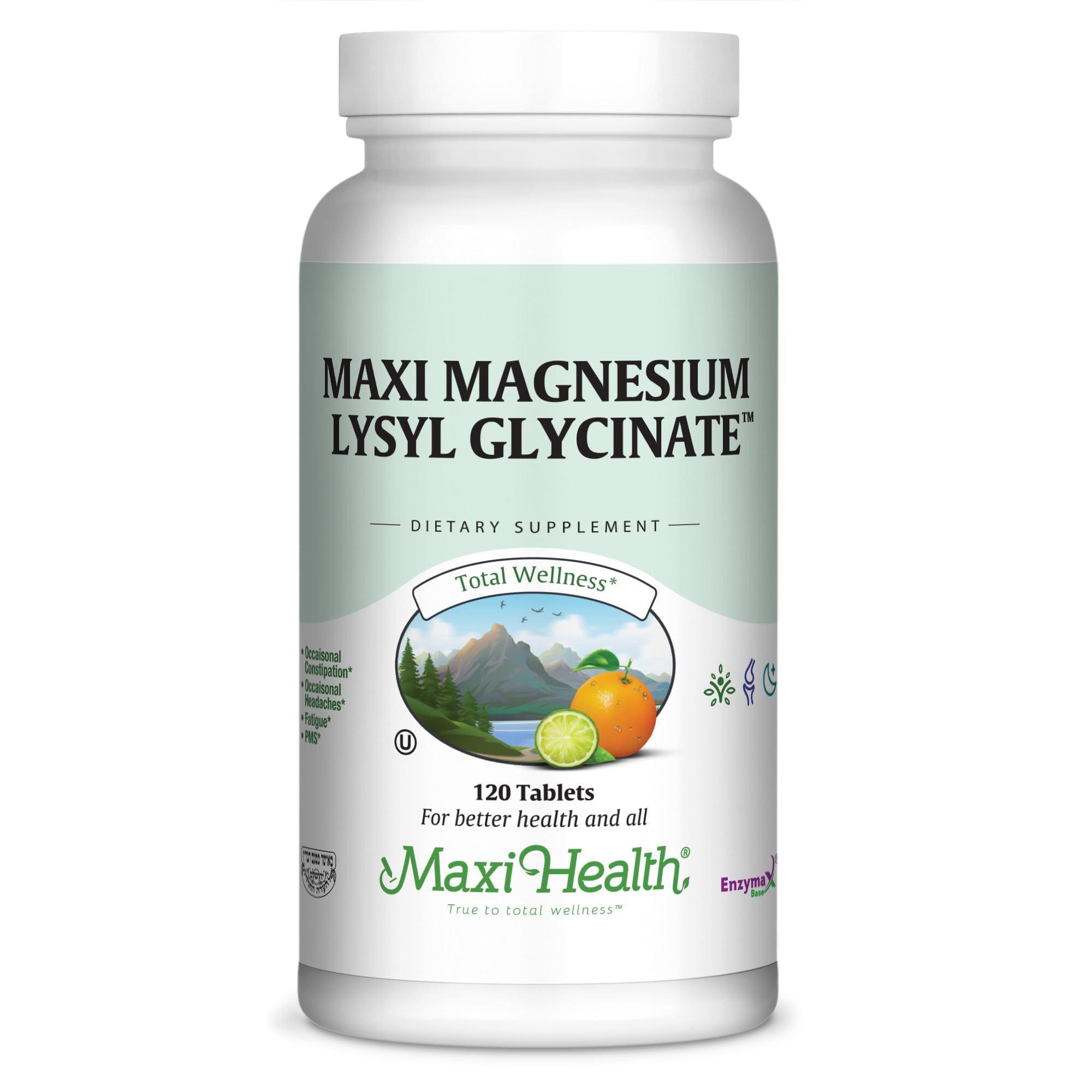 Maxi Health Magnesium Lysyl Glycinate 200mg 120 Tablets front view