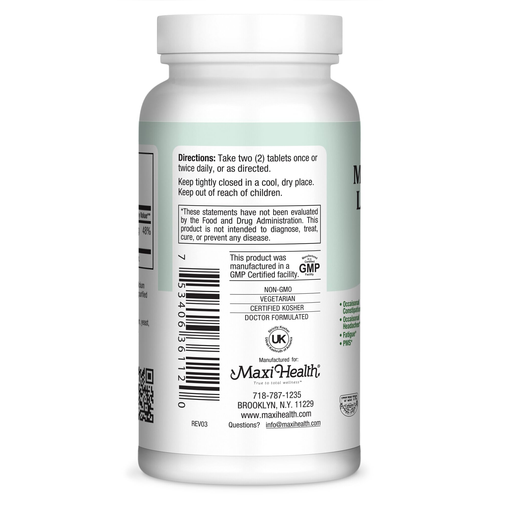 Maxi Health Magnesium Lysyl Glycinate 200mg 120 Tablets packaging