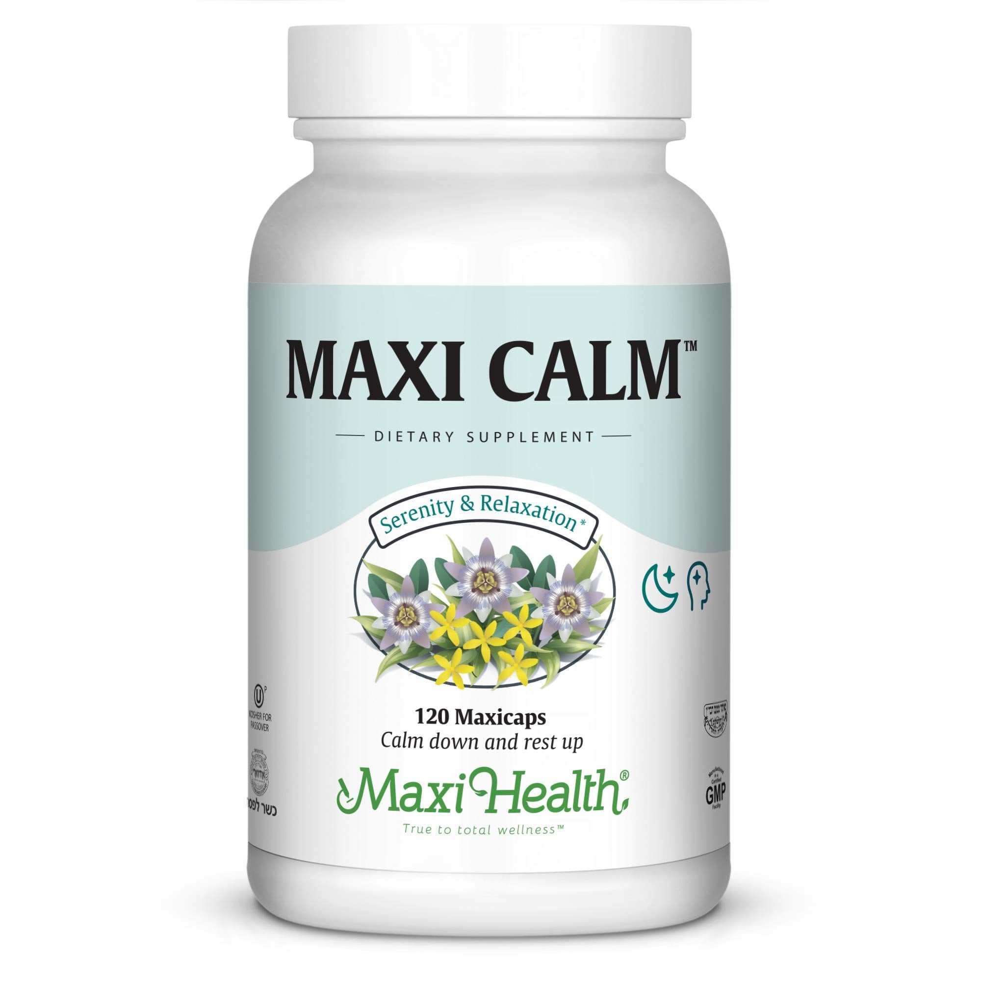 Maxi Health Maxi Calm 120 Capsules front view
