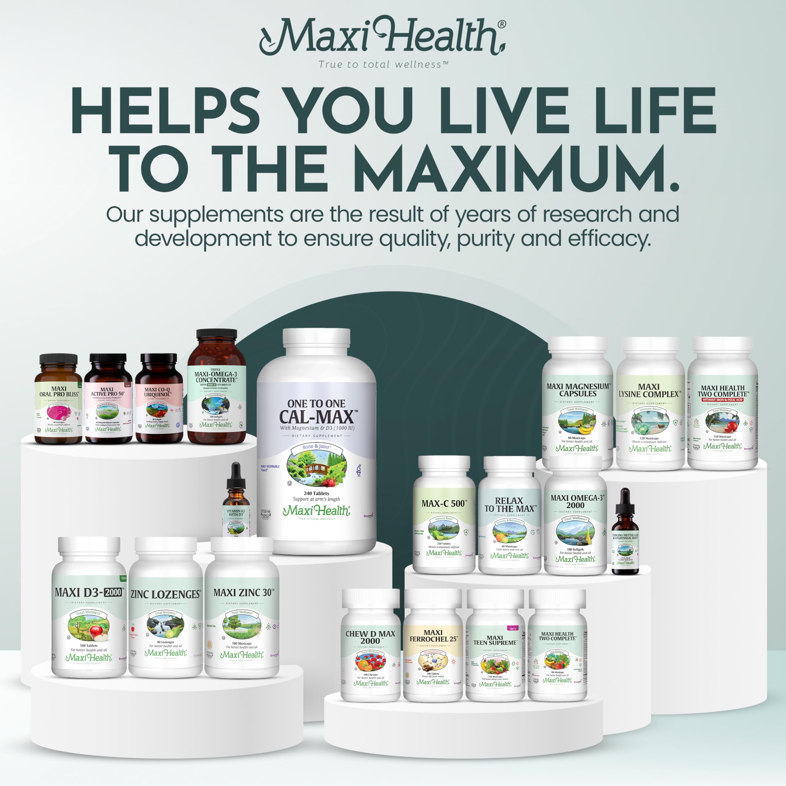 Maxi Health Mel-O-Chew 1mg Chewable Tablets on a wooden surface
