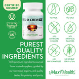 Maxi Health Mel-O-Chew tablets showing ingredients list