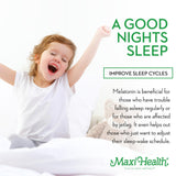 Maxi Health Melatonin 1mg Chewable Tablets in a bowl