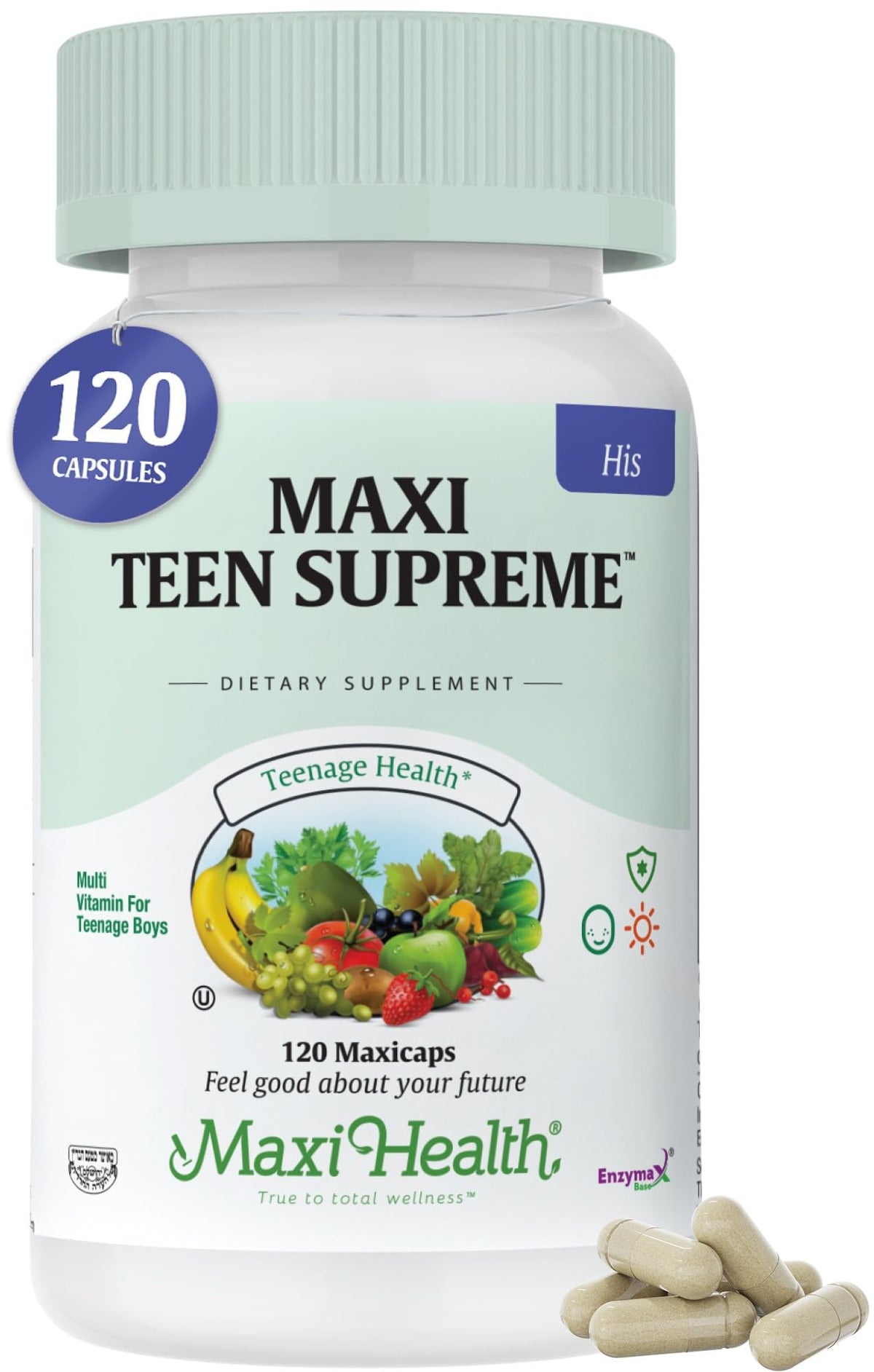 Maxi Health Mens Multivitamin for Teens 30 Capsules front view