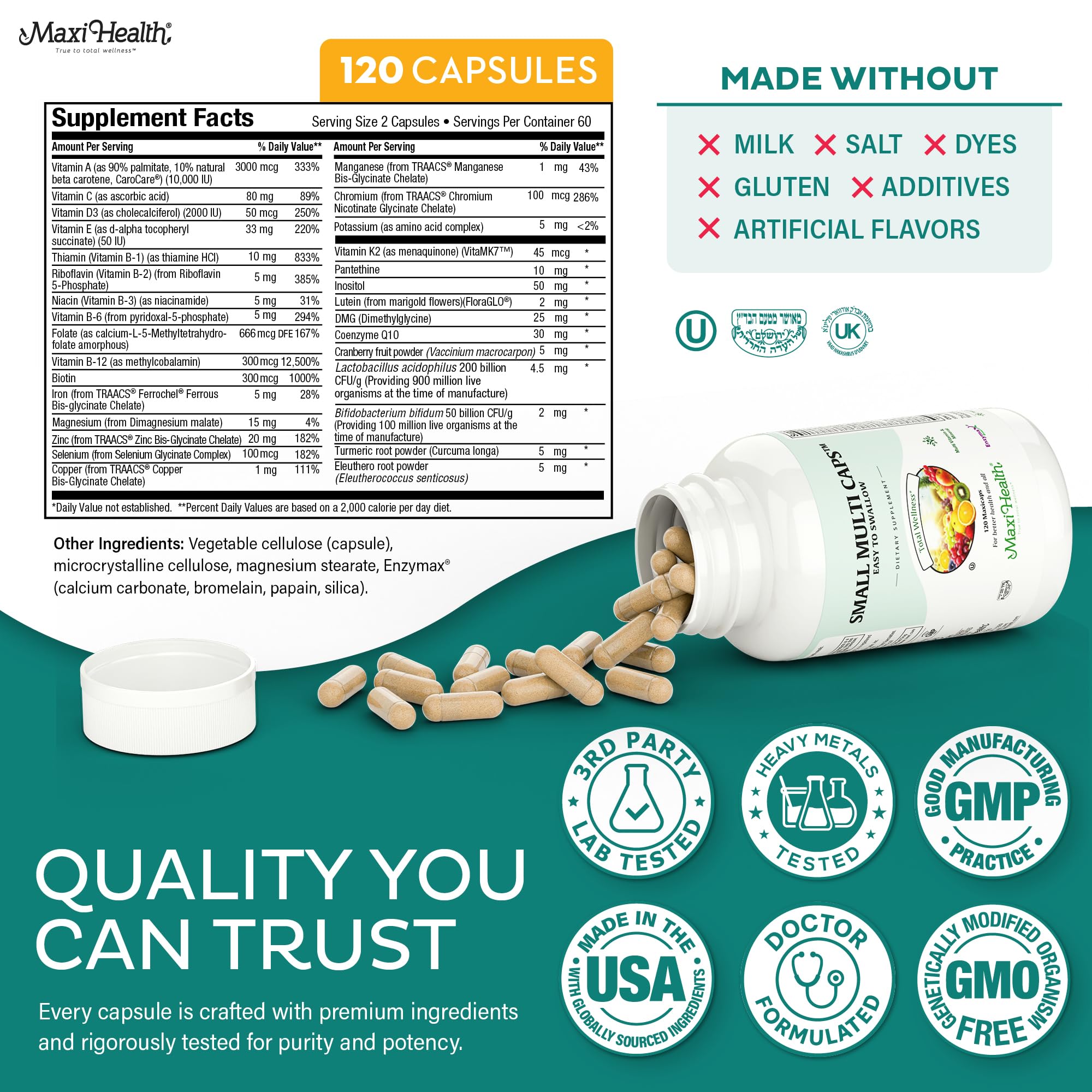 Maxi Health Mini Multi Vitamins Capsules packaging