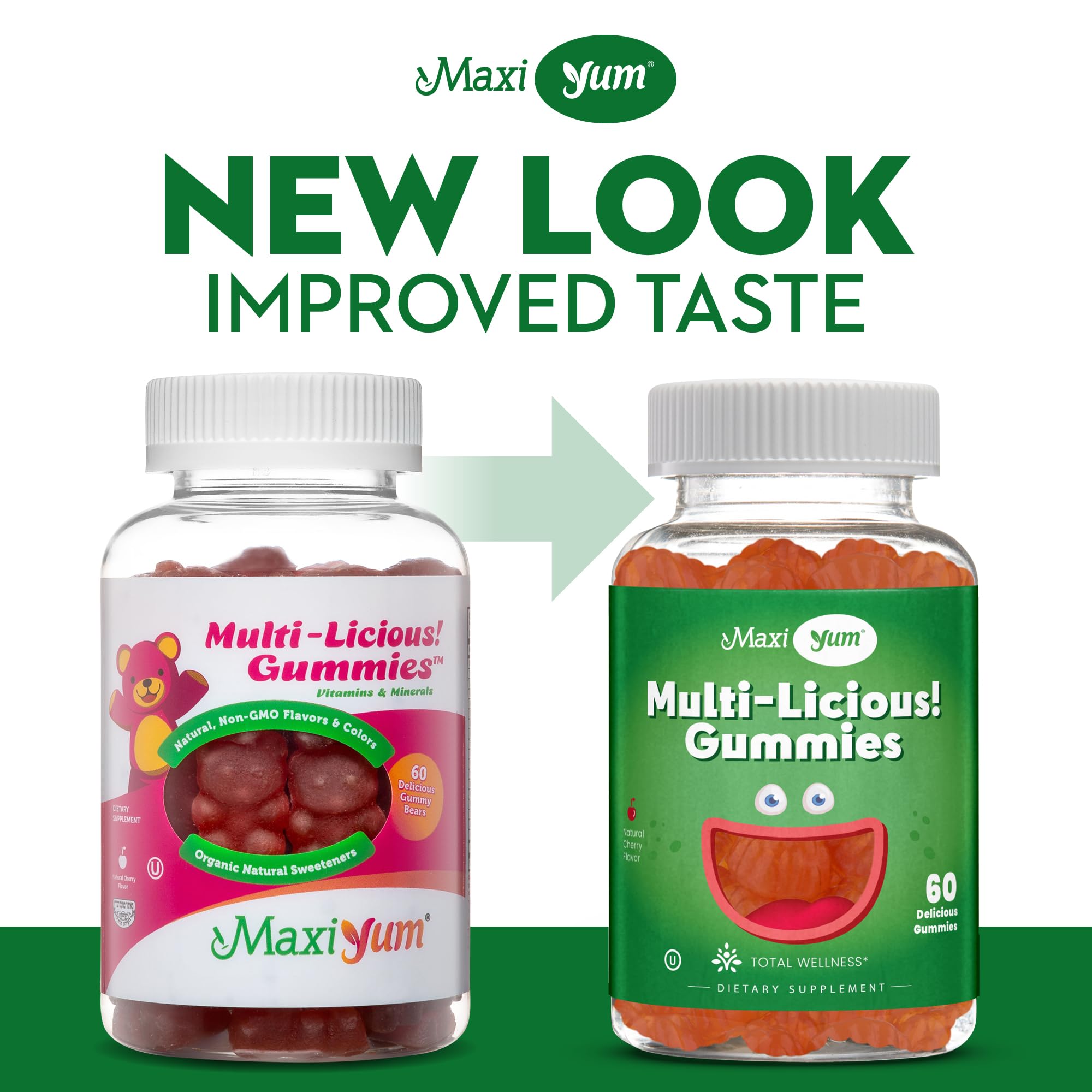 Maxi Health Multi-Licious Multivitamin Gummies 222g side view