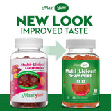 Maxi Health Multi-Licious Multivitamin Gummies 222g side view