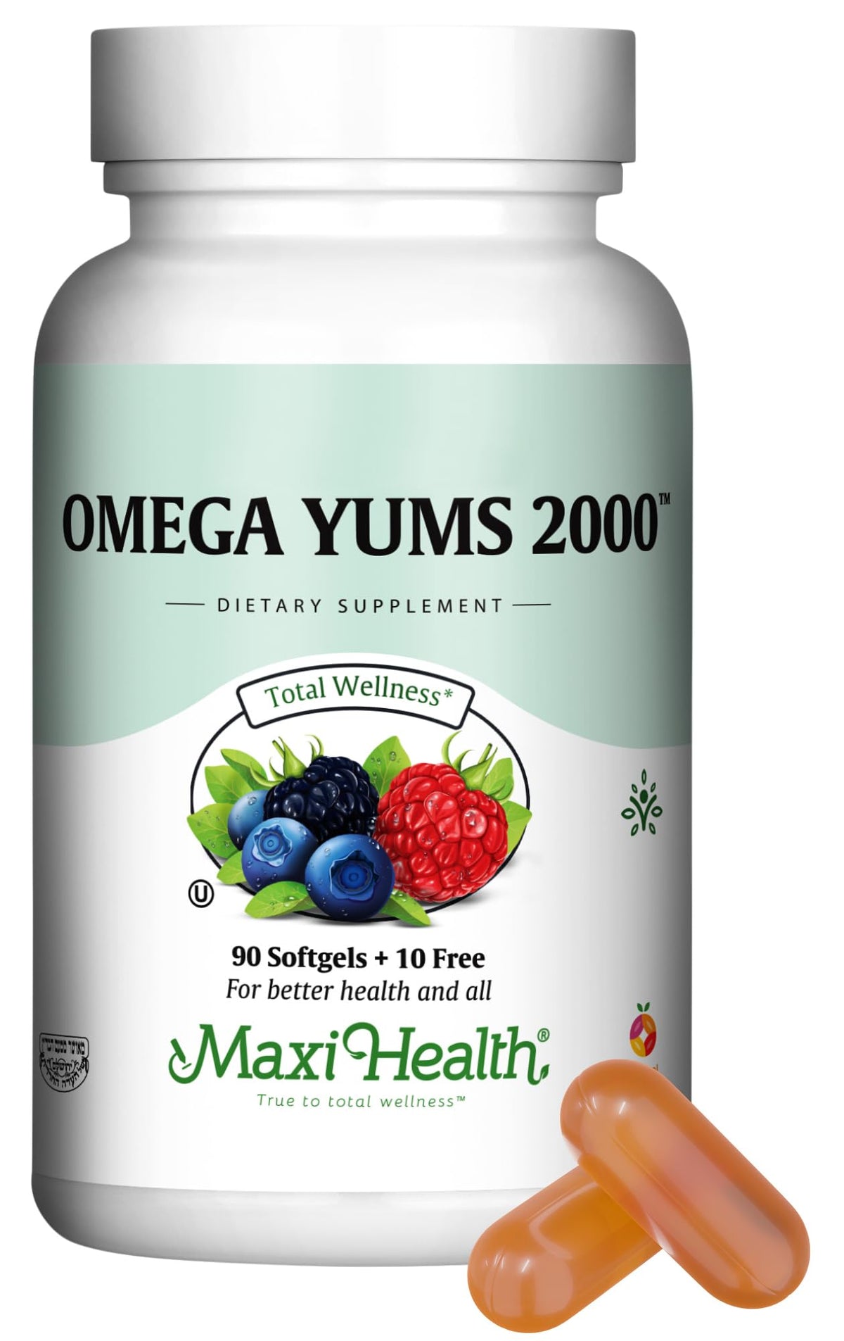 Maxi Health Omega Yums Omega-3 Fish Oil Gummies front view