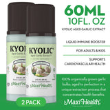 Maxi Health Organic Aged Garlic Extract Liquid Supplement bottle back view