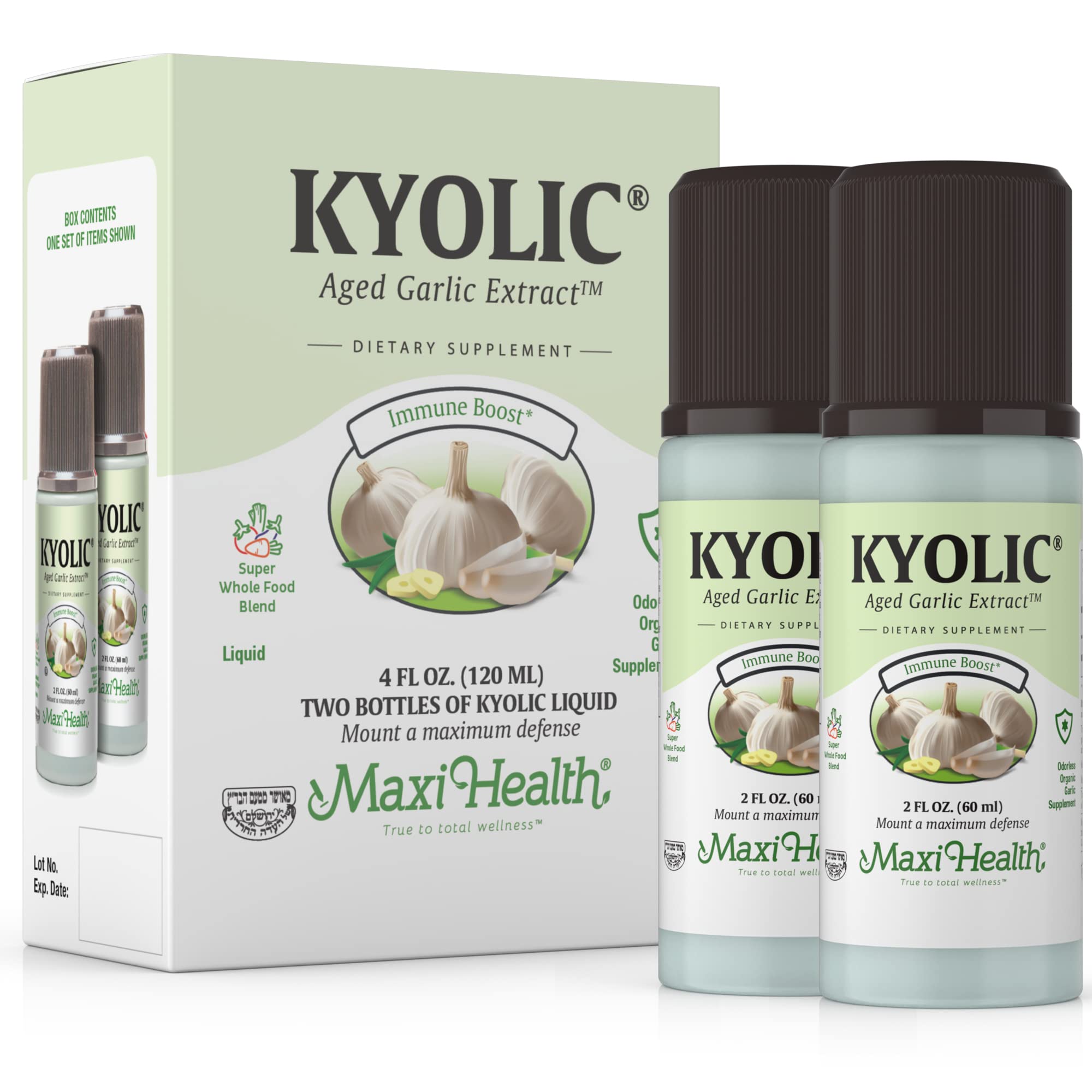 Maxi Health Organic Aged Garlic Extract Liquid Supplement ingredients list