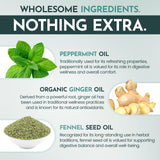 Maxi Health Peppermint Oil Capsules with fresh peppermint leaves