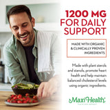 Maxi Health Plant Sterols & Stanols Gummies with a measuring spoon