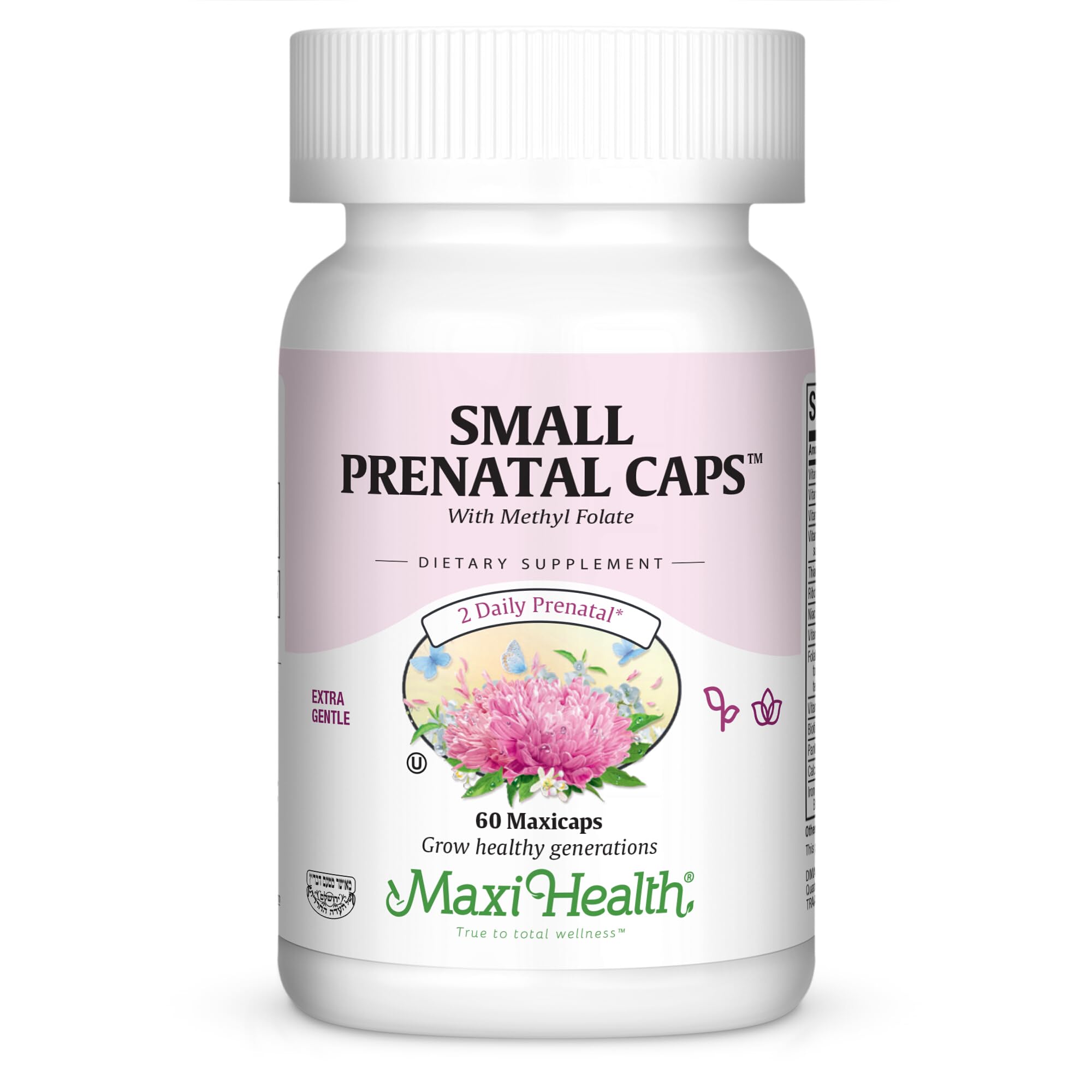 Maxi Health Prenatal Multivitamin small capsules front view