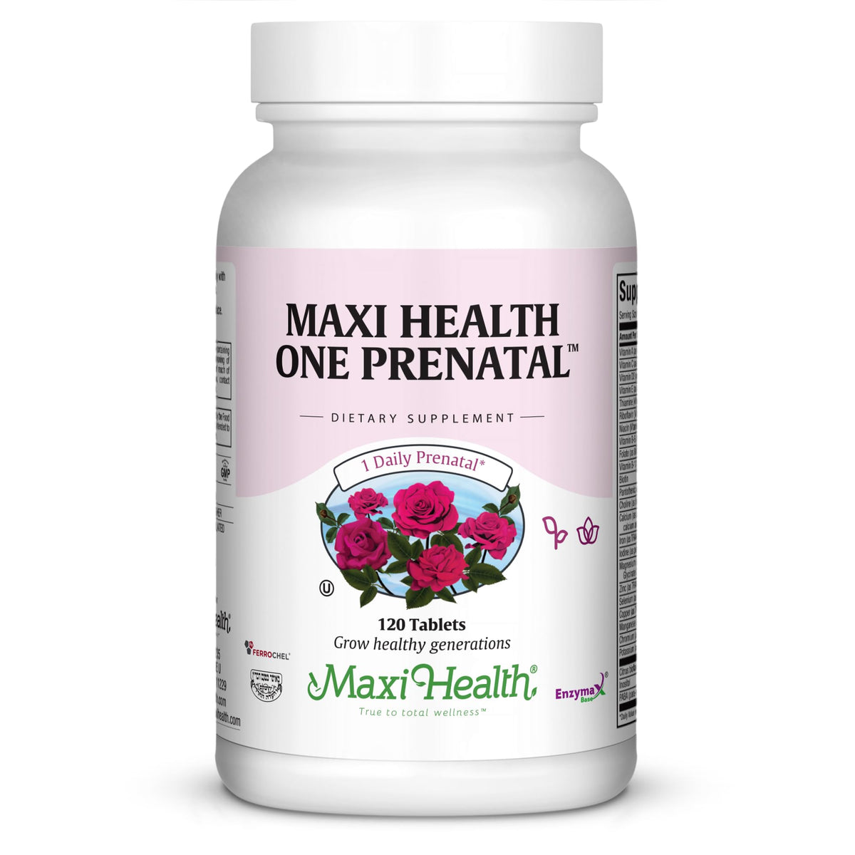 Maxi Health Prenatal Vitamins front view with packaging