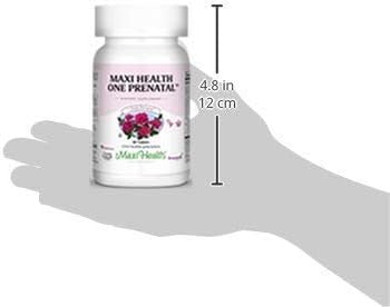 Maxi Health Prenatal Vitamins One Daily bottle on a countertop