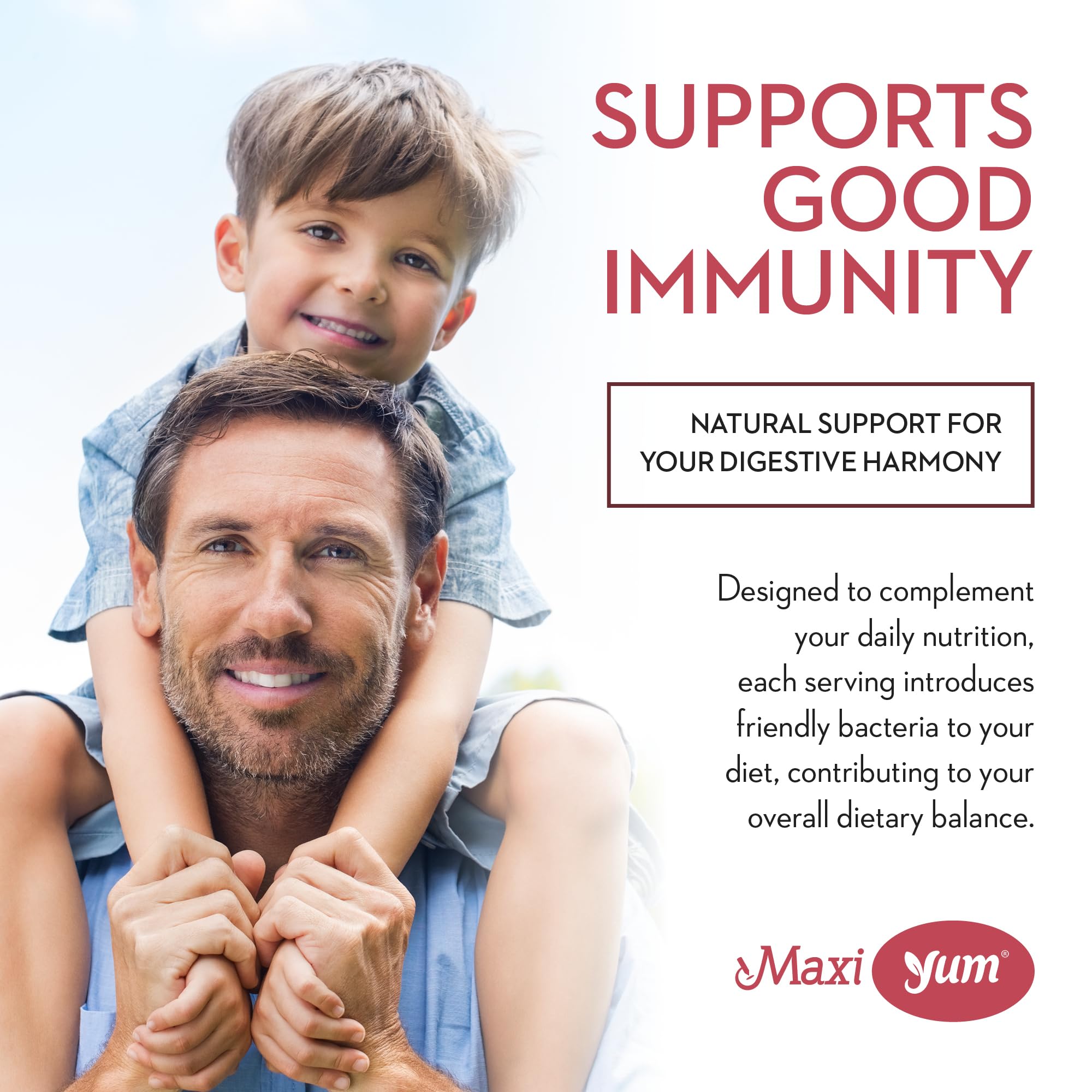 Maxi Health Probiotic Gummies 5 Billion CFU nutritional information on back