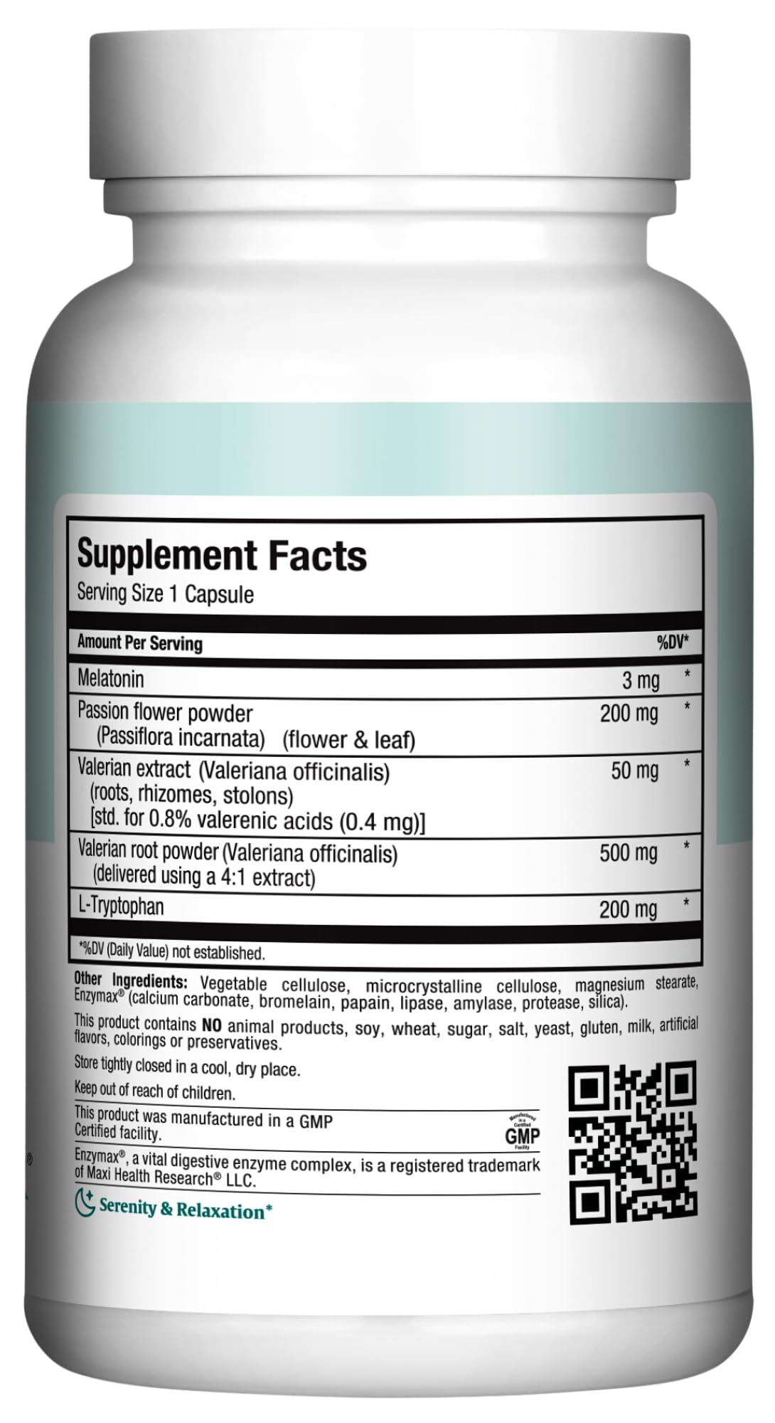 Maxi Health Sleep-O-Max herbal sleep supplement side view