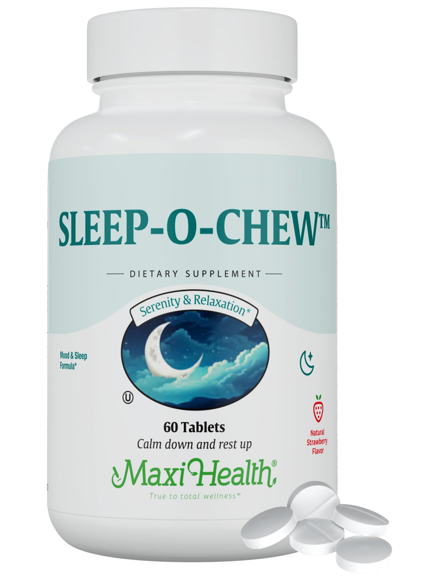 Maxi Health Sleep Supplements 60 Count front view with packaging