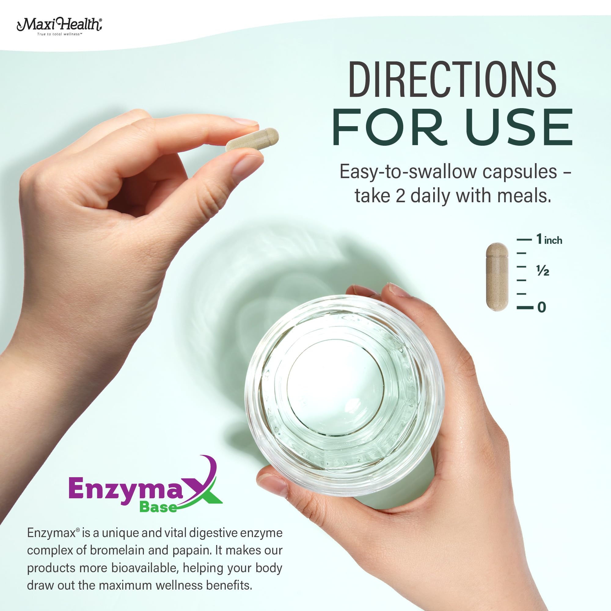 Maxi Health Teen Girl Multivitamin capsule in hand