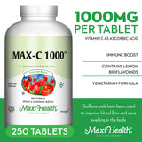 Maxi Health Vitamin C 1000mg tablets close-up