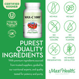 Maxi Health Vitamin C 1000mg tablets side view