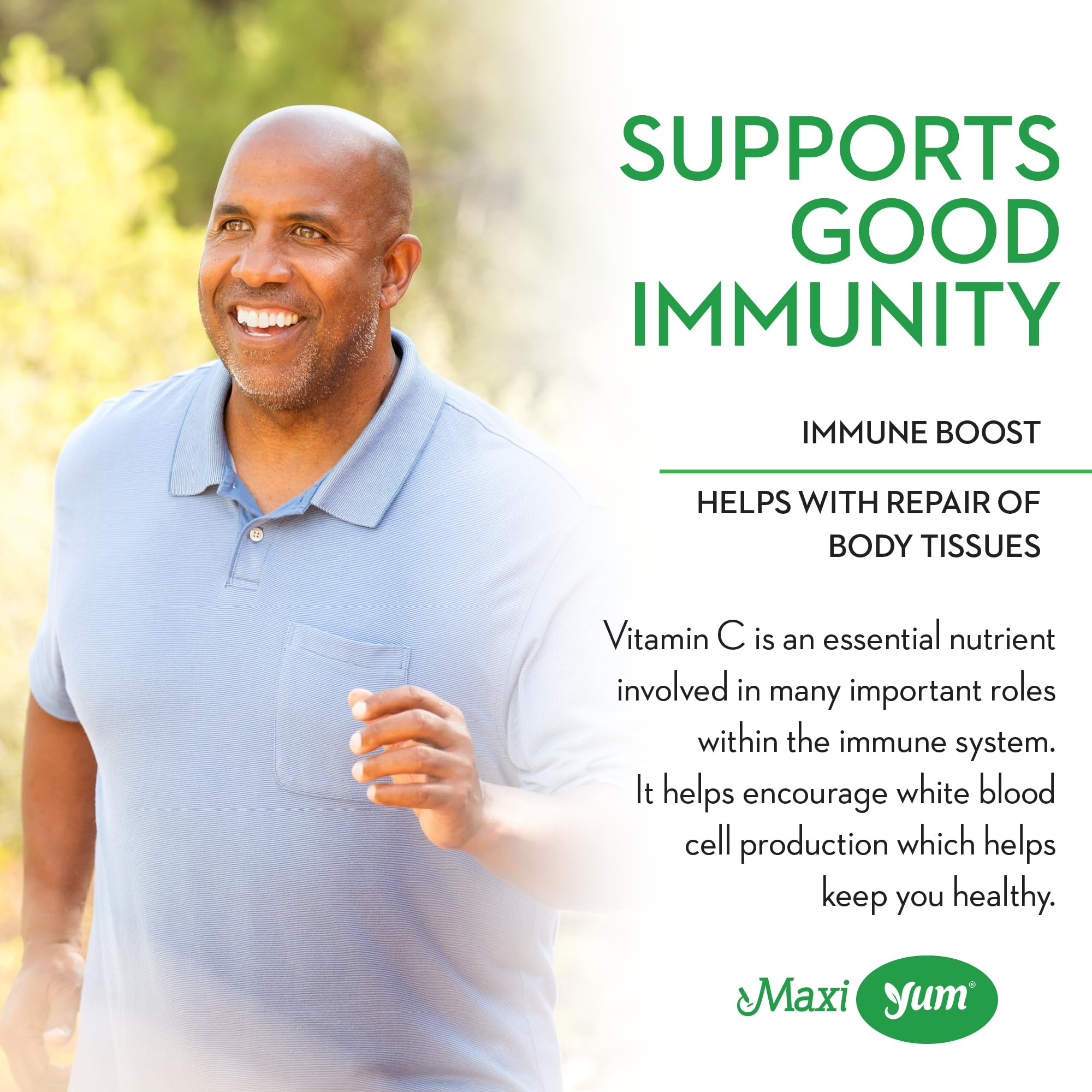 Maxi Health Vitamin C + Zinc Gummies fruit-shaped