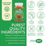 Maxi Health Vitamin C + Zinc Gummies in hand