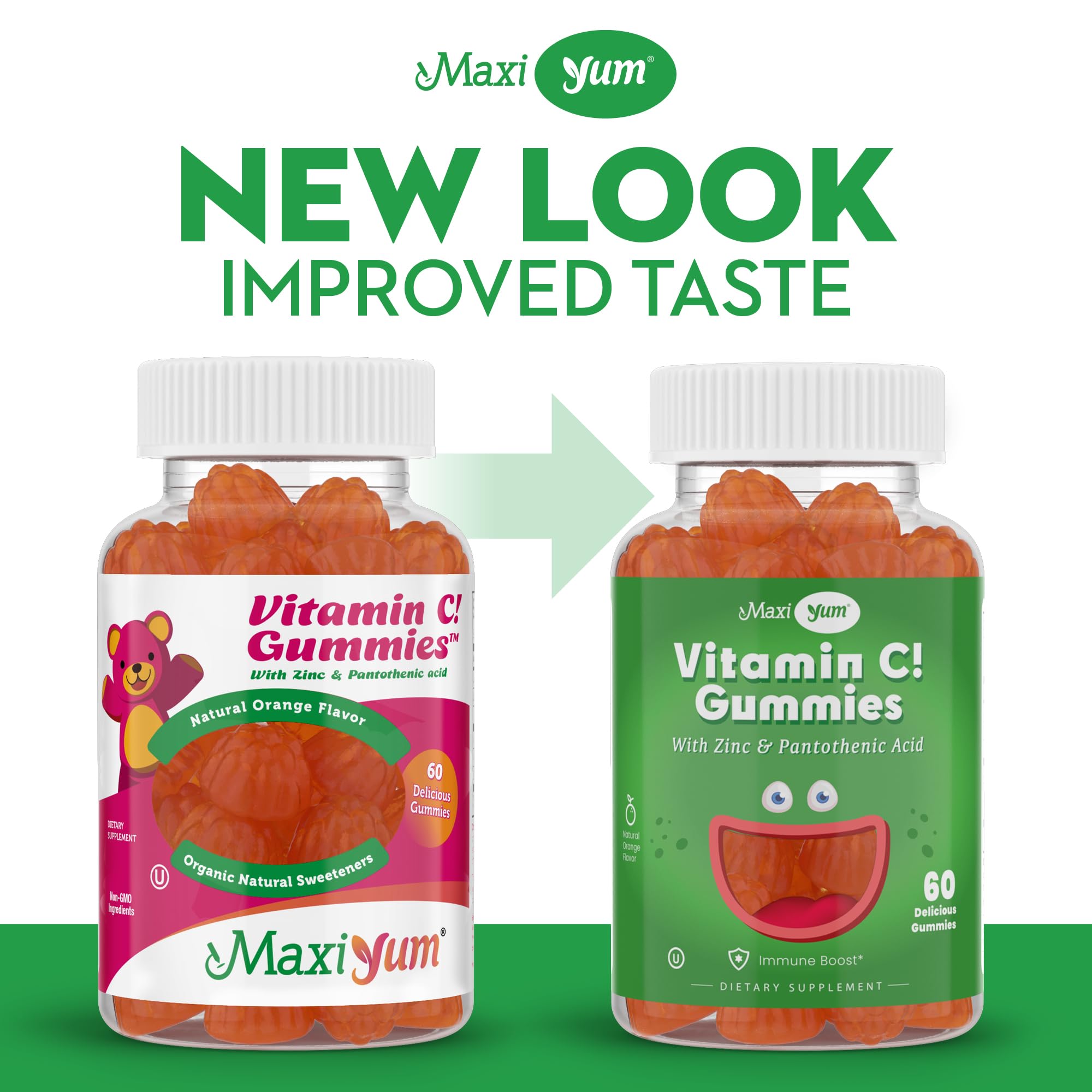 Maxi Health Vitamin C + Zinc Gummies side view