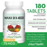 Maxi Health Vitamin D3 capsules close-up