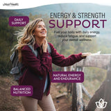 Maxi Health Women's Multivitamin Capsules on a wooden table