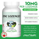 Maxi Health Zinc Lozenges Cherry Flavour packaging