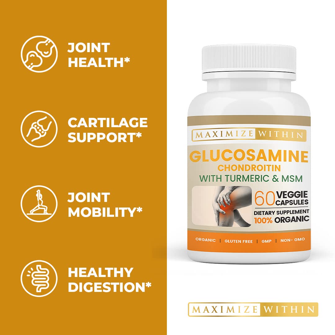Maximize Within Chondroitin Supplement bottle with measuring spoon