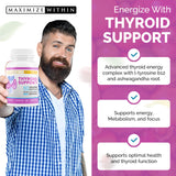 Maximize Within Thyroid Support Supplement displayed with a measuring spoon