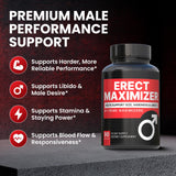MAXIMIZERS Male Performance support bottle side view