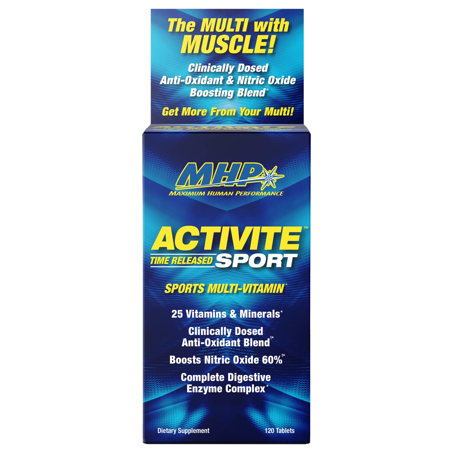Maximum Human Performance Activite Sport Multi-Vitamin 120 Tablets front view