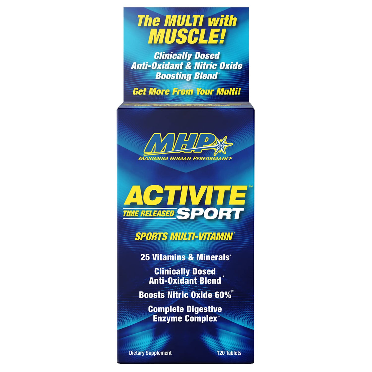 Maximum Human Performance Activite Sport Multi-Vitamin 120 Tablets front view