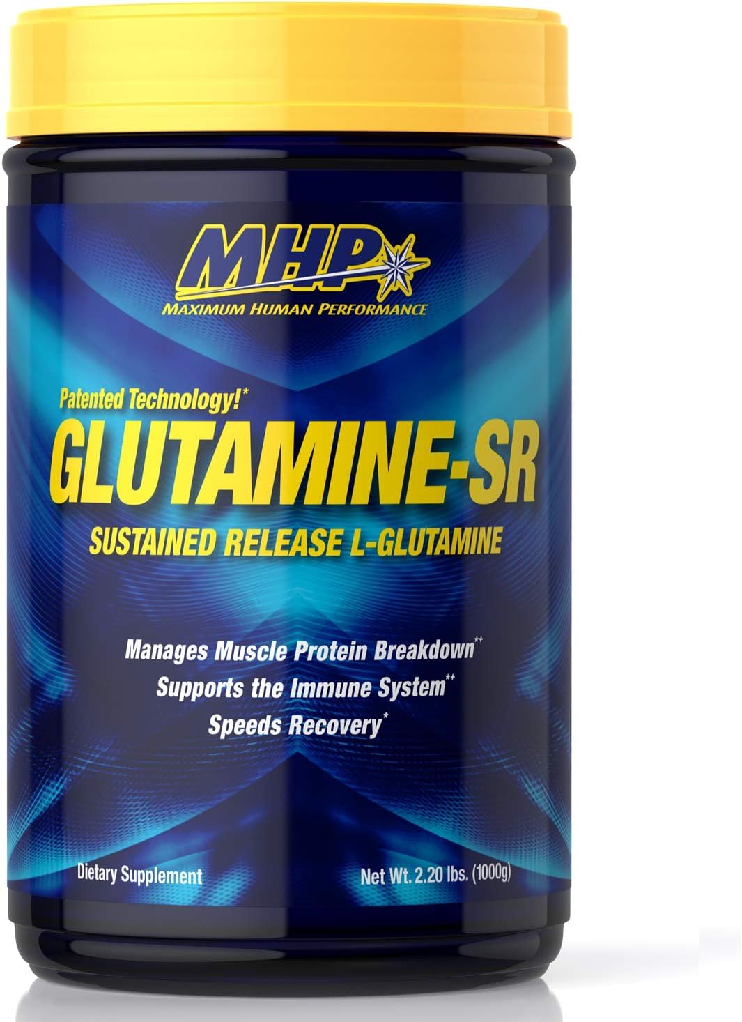 Maximum Human Performance L-Glutamine-SR 113g supplement front view