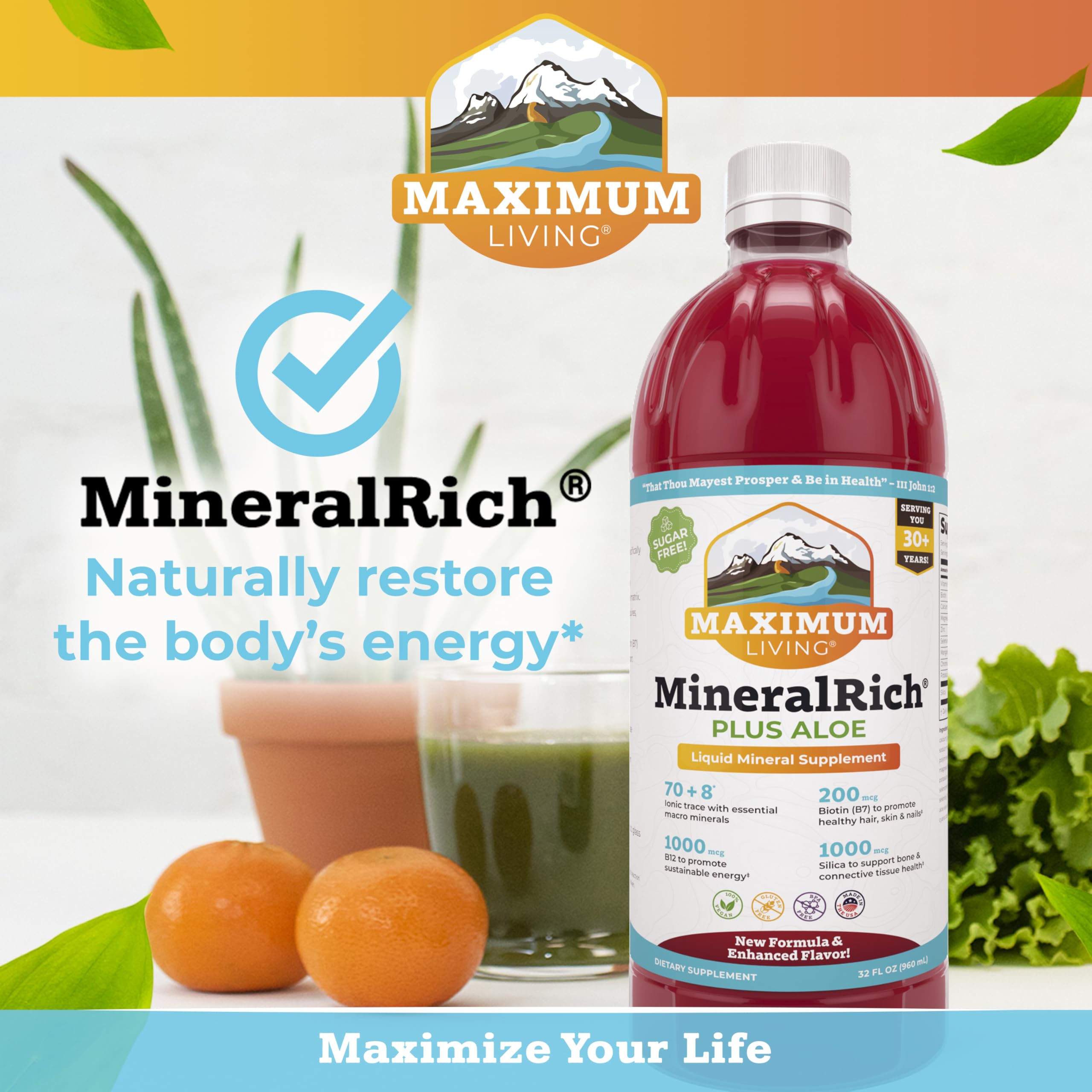 Maximum Living Blended Vitamin & Mineral Supplement ingredients list