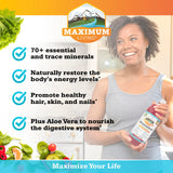 Maximum Living Blended Vitamin & Mineral Supplement label close-up