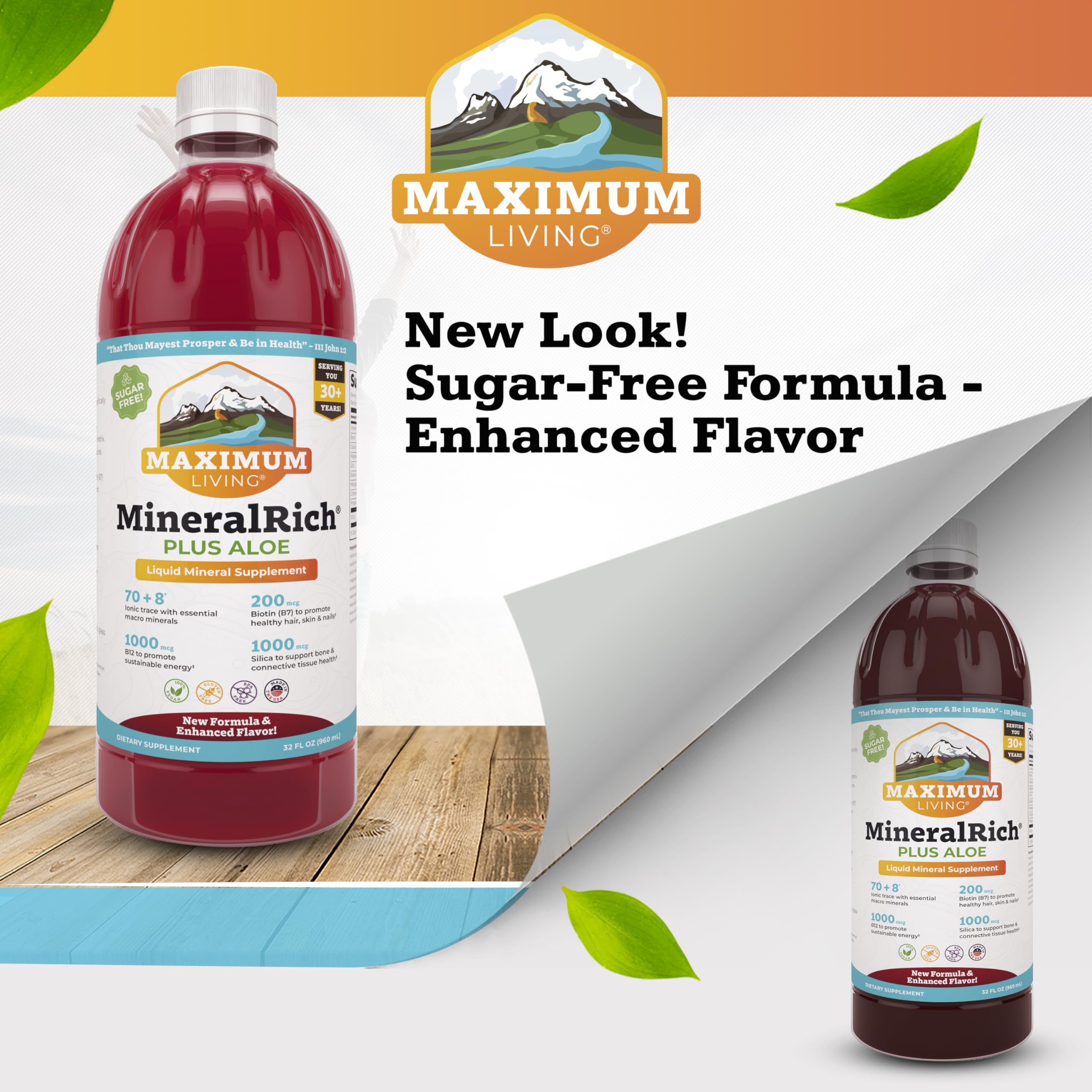 Maximum Living Blended Vitamin & Mineral Supplement side view