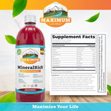 Maximum Living Trace Minerals 454g label close-up