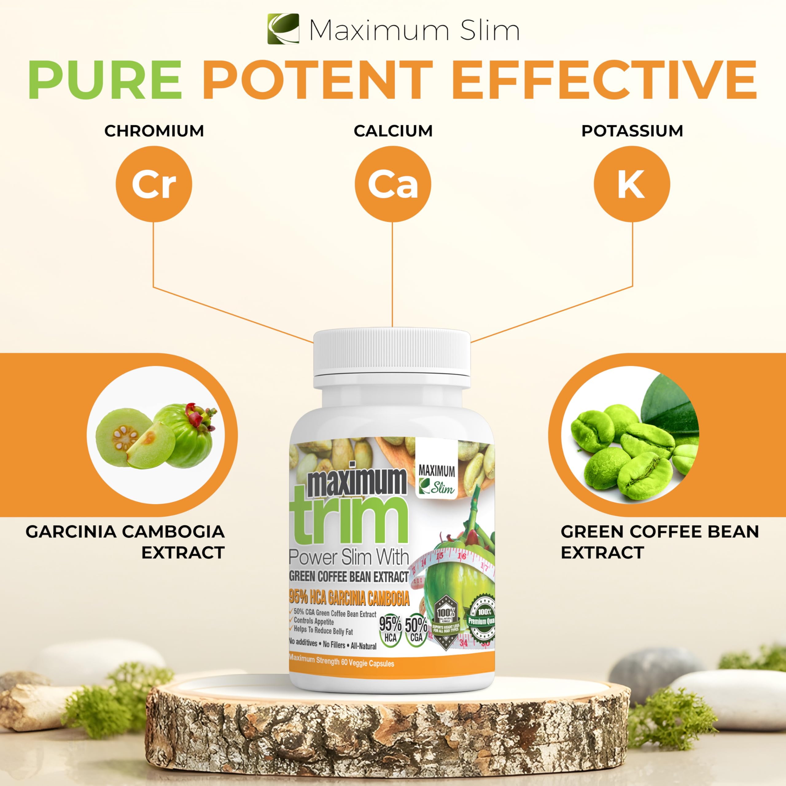 Maximum Slim Garcinia Cambogia Green Coffee Bean Extract packaging