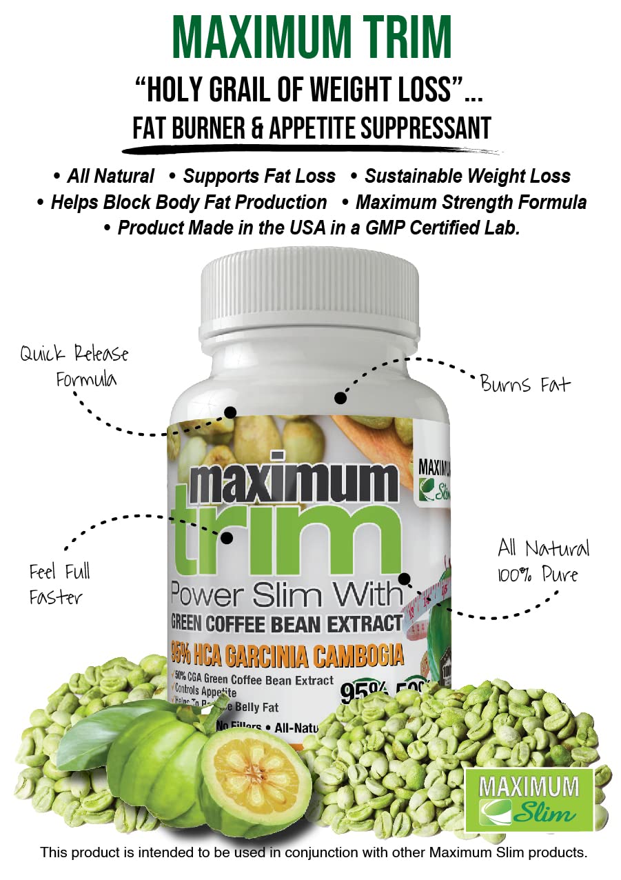 Maximum Slim Garcinia Cambogia Green Coffee Bean Extract side view