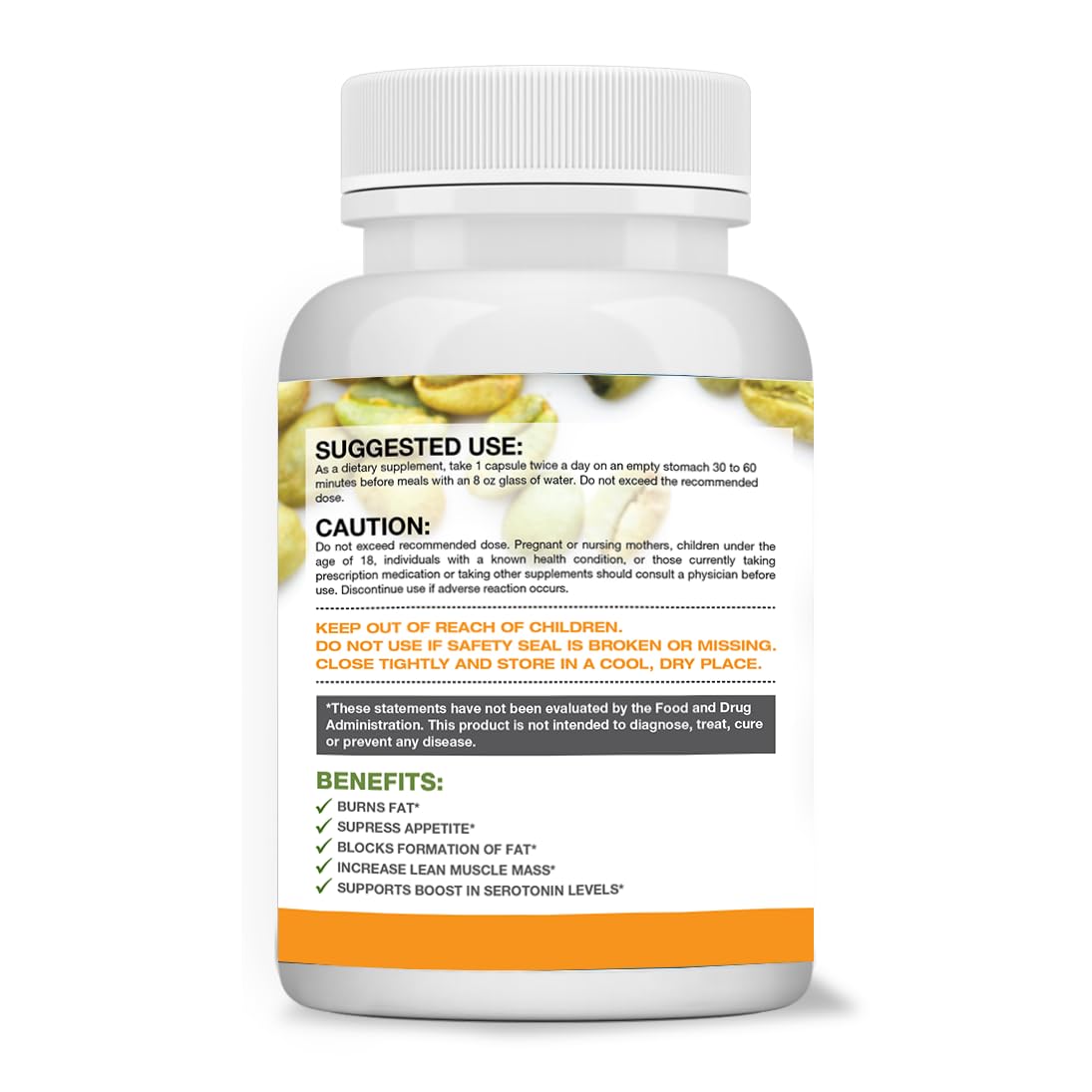 Maximum Slim Garcinia Cambogia Green Coffee Bean Extract with measuring spoon
