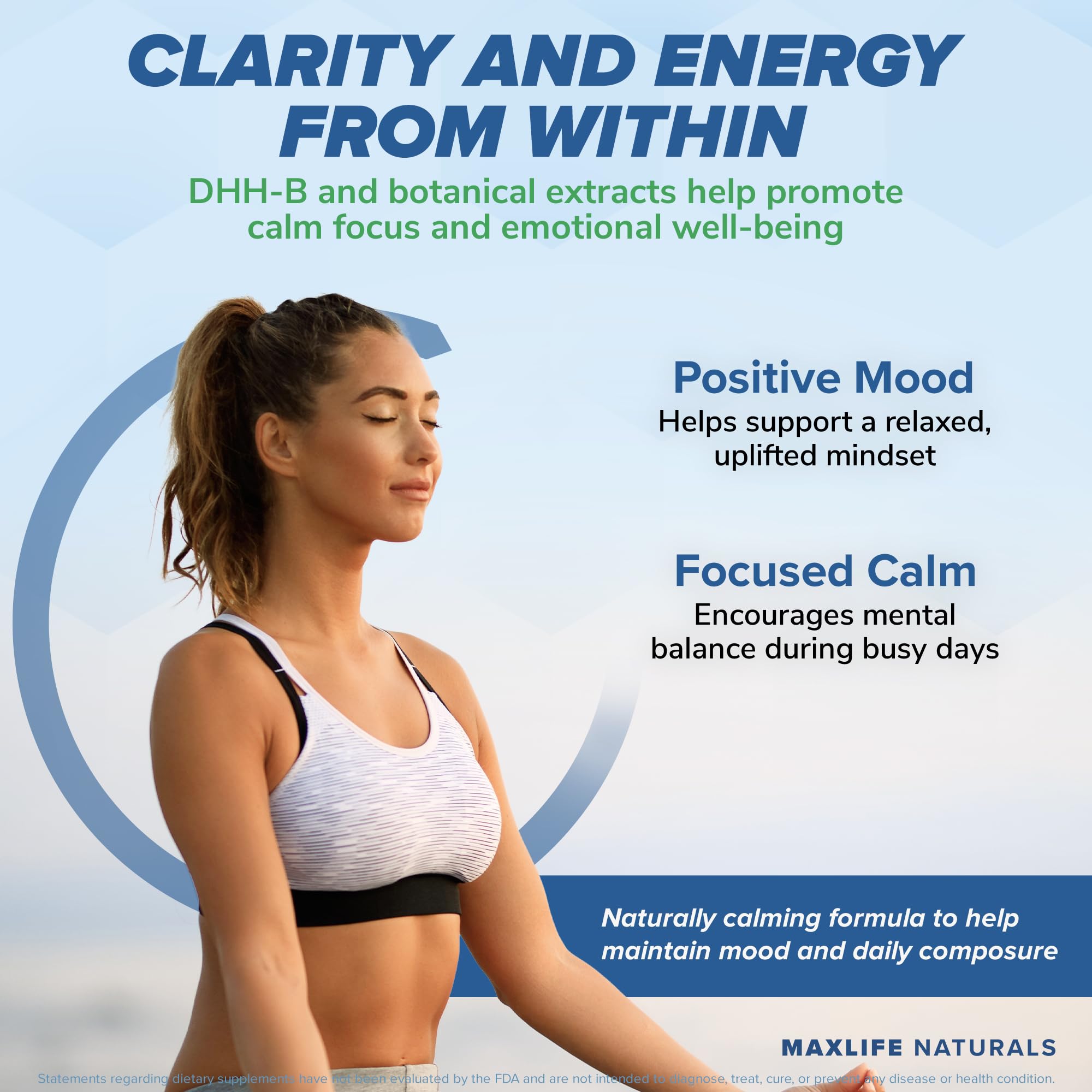 MAXLIFE NATURALS Day Chill Mood Supplement bottle with label