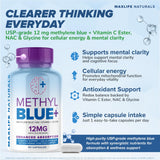 MAXLIFE NATURALS Methylene Blue Capsules 12mg back view