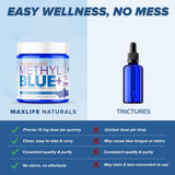 MAXLIFE NATURALS Methylene Blue Gummies with fresh raspberries