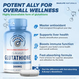 MAXLIFE NATURALS S-Acetyl L-Glutathione 300mg Capsules side view
