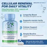 MAXLIFE NATURALS Spermidine 3HCL 120 Capsules side view