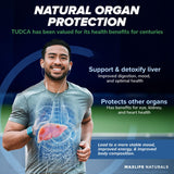 MAXLIFE NATURALS TUDCA capsules with dosage information
