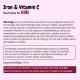 maxmedix Kids Iron Gummies bottle side view